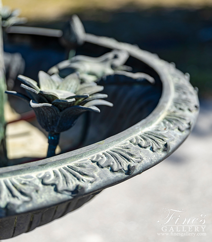 Search Result For Bronze Fountains  - Vintage Tiered Fountain In Patina Bronze  - BF-921